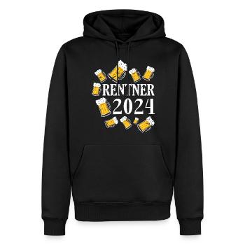 Es lebe Rente 2024 für Rentner Ruhestand - Männer Premium Bio Hoodie - Schwarz - Vorne - Nico (187cm)