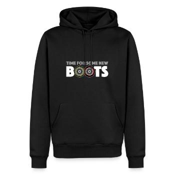NEW BOOTS - Men’s Premium Organic Hoodie - black - Front - Nico (187cm)