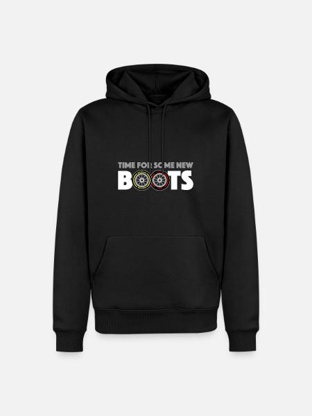 NEUE STIEFEL - Männer Premium Bio Hoodie - Schwarz