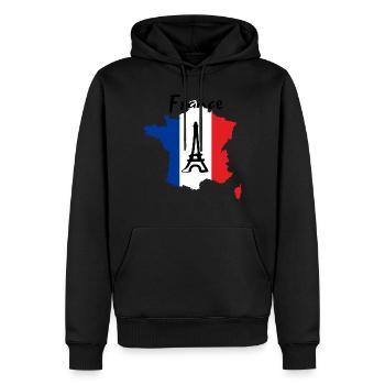 Frankreich, France - Männer Premium Bio Hoodie - Schwarz - Vorne - Nico (187cm)