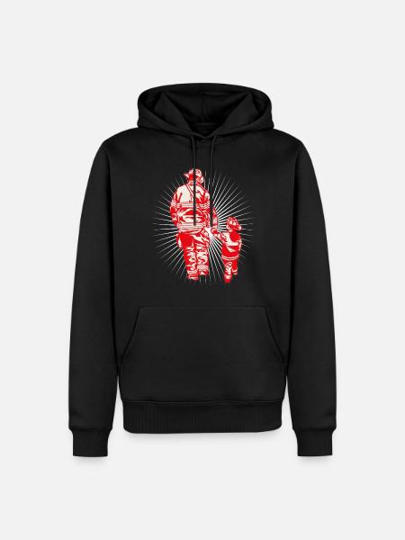 Firefighter Feuerwehr Vater und Sohn starkes Team - Männer Premium Bio Hoodie - Schwarz
