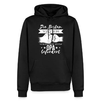 Beste Väter werden zum Opa - Männer Premium Bio Hoodie - Schwarz - Vorne - Nico (187cm)
