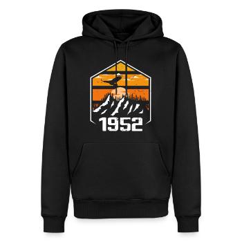 Geburtstag 1952 Jahrgang 1952 Hergestellt im Jahr 1952 - Männer Premium Bio Hoodie - Schwarz - Vorne - Nico (187cm)
