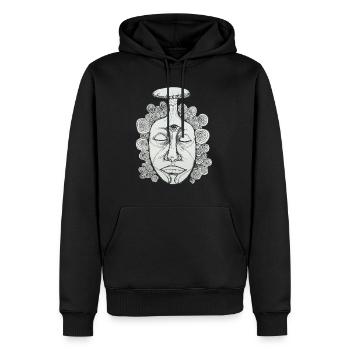 Drittes Auge - Männer Premium Bio Hoodie - Schwarz - Vorne - Nico (187cm)