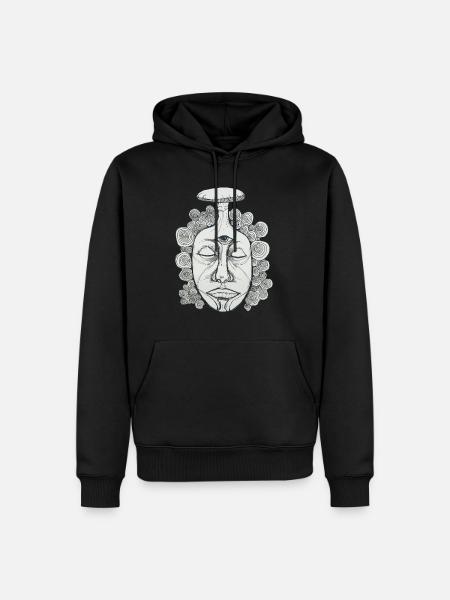 Drittes Auge - Männer Premium Bio Hoodie - Schwarz