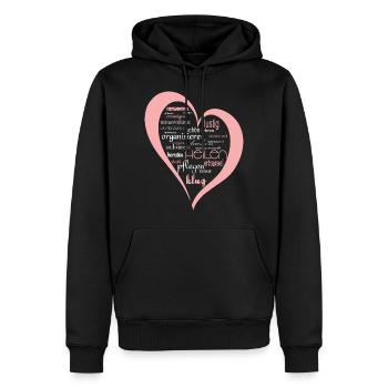 Krankenschwester Herz - Männer Premium Bio Hoodie - Schwarz - Vorne - Nico (187cm)