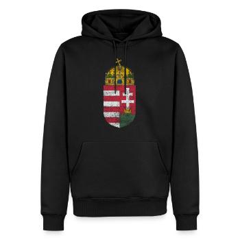 Manteau des bras hongrois Hongrie Symbole - Sweat à capuche Premium bio Homme - noir - Devant - Nico (187cm)