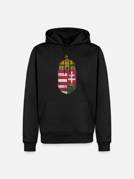 Ungarisches Wappen Ungarn Symbol - Männer Premium Bio Hoodie - Schwarz