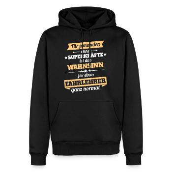 Fahrlehrer - Held - Männer Premium Bio Hoodie - Schwarz - Vorne - Nico (187cm)