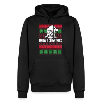 Meowy Christmas - Männer Premium Bio Hoodie - Schwarz - Vorne - Nico (187cm)