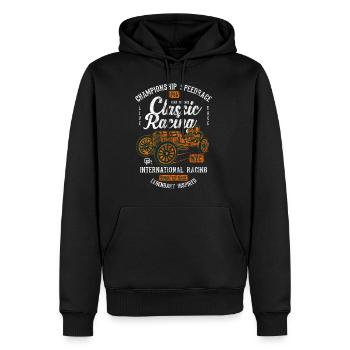 RACING CLASSIC - Racing Vintage Design Shirt - Sweat à capuche Premium bio Homme - noir - Devant - Nico (187cm)