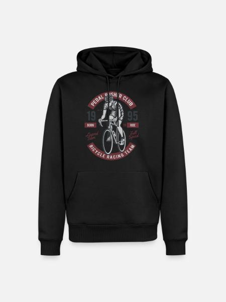 Pedal Pusher Club - Männer Premium Bio Hoodie - Schwarz