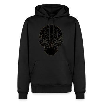 CrossCut Schädel - Männer Premium Bio Hoodie - Schwarz - Vorne - Nico (187cm)