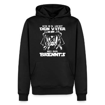 Feuerwehr Feuerwehrmann Feuerwehrfrau Geschenk - Männer Premium Bio Hoodie - Schwarz - Vorne - Nico (187cm)