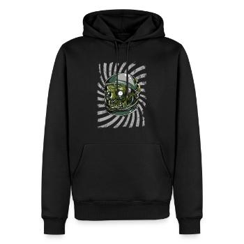 Astronauten Alien - Männer Premium Bio Hoodie - Schwarz - Vorne - Nico (187cm)