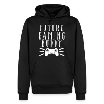 Future Game Son copain Père - Sweat à capuche Premium bio Homme - noir - Devant - Nico (187cm)