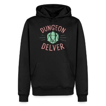 Dungeon Delver - Men’s Premium Organic Hoodie - black - Front - Nico (187cm)