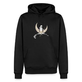 Astronaut - Sweat à capuche Premium bio Homme - noir - Devant - Nico (187cm)