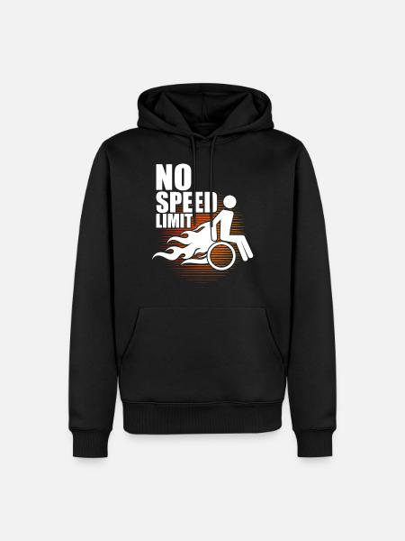 Rollstuhl Keine Geschwindigkeitsbegrenzung - Männer Premium Bio Hoodie - Schwarz