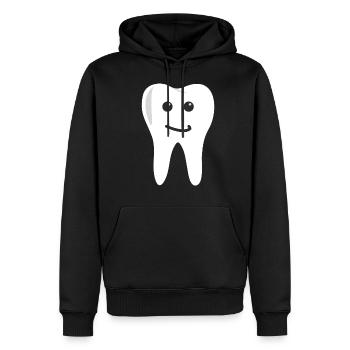 Dent de dentiste médecine dessin dessin animé cadeau - Sweat à capuche Premium bio Homme - noir - Devant - Nico (187cm)