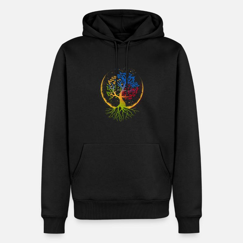 arbre de la vie - Sweat à capuche Premium bio Homme - noir