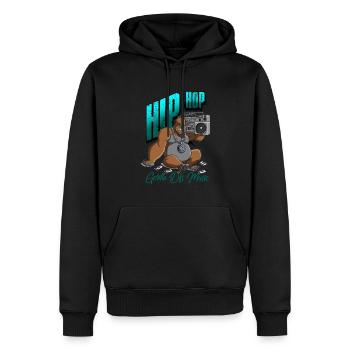 Gorilla Musik Dfs - Männer Premium Bio Hoodie - Schwarz - Vorne - Nico (187cm)