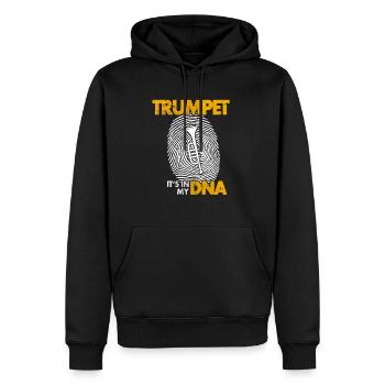 Fingerabdruck Trompete DNA Geschenk Geschenkidee - Männer Premium Bio Hoodie - Schwarz - Vorne - Nico (187cm)