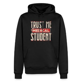 Trust Me I’m a medical Student Rengaine - Sweat à capuche Premium bio Homme - noir - Devant - Nico (187cm)