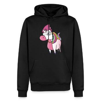 Mad unicorn - Men’s Premium Organic Hoodie - black - Front - Nico (187cm)