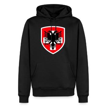 Albanien - Schweiz - Kosovo - Männer Premium Bio Hoodie - Schwarz - Vorne - Nico (187cm)