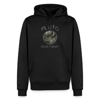 Pluto Planet Gift - Men’s Premium Organic Hoodie - black - Front - Nico (187cm)