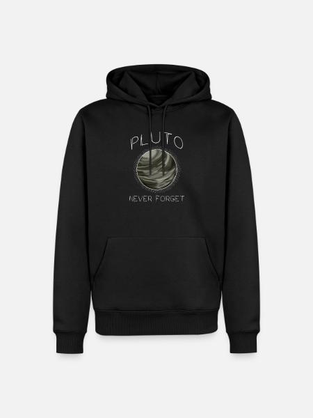 Pluto Planet Geschenk - Männer Premium Bio Hoodie - Schwarz