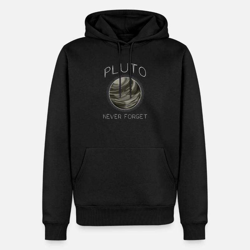 Pluto Planet Geschenk - Männer Premium Bio Hoodie - Schwarz