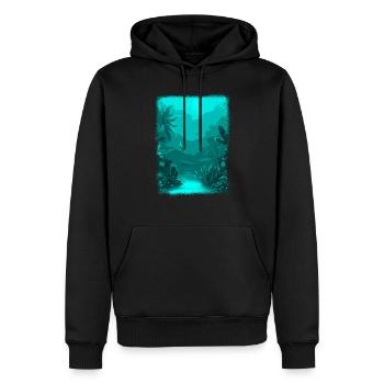 aquarium sous-marin plongée sous-marine corail - Sweat à capuche Premium bio Homme - noir - Devant - Nico (187cm)