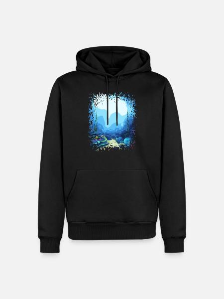 unter Wasser Aquarium Meer Ozean See Koralle - Männer Premium Bio Hoodie - Schwarz