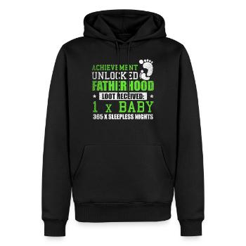 Vaterschaft Baby schlaflose Nächte Geschenk - Männer Premium Bio Hoodie - Schwarz - Vorne - Nico (187cm)