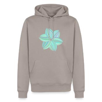 Idée cadeau ésotérique Mandala - Sweat à capuche Premium bio Homme - taupe - Devant - Nico (187cm)