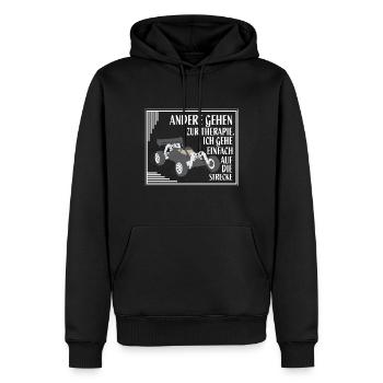 RC Car Therapie - Männer Premium Bio Hoodie - Schwarz - Vorne - Nico (187cm)