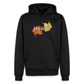 Automne doré, belle saison, feuillage coloré - Sweat à capuche Premium bio Homme - noir - Devant - Nico (187cm)