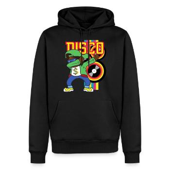 Dabbing Dab Rappeur Soirée Disco Hip Hop Hip Hop - Sweat à capuche Premium bio Homme - noir - Devant - Nico (187cm)