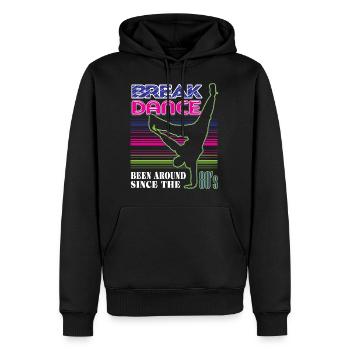 Breakdance - Männer Premium Bio Hoodie - Schwarz - Vorne - Nico (187cm)