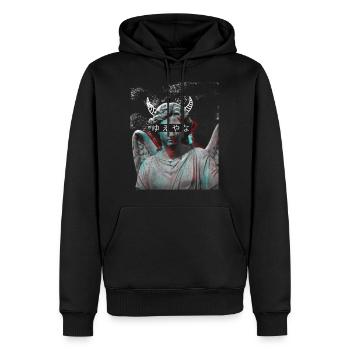 Devil - Männer Premium Bio Hoodie - Schwarz - Vorne - Nico (187cm)