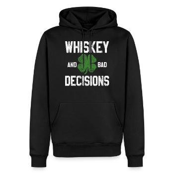 Irischer Whiskey - Männer Premium Bio Hoodie - Schwarz - Vorne - Nico (187cm)