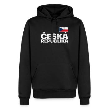 Tschechien - Männer Premium Bio Hoodie - Schwarz - Vorne - Nico (187cm)