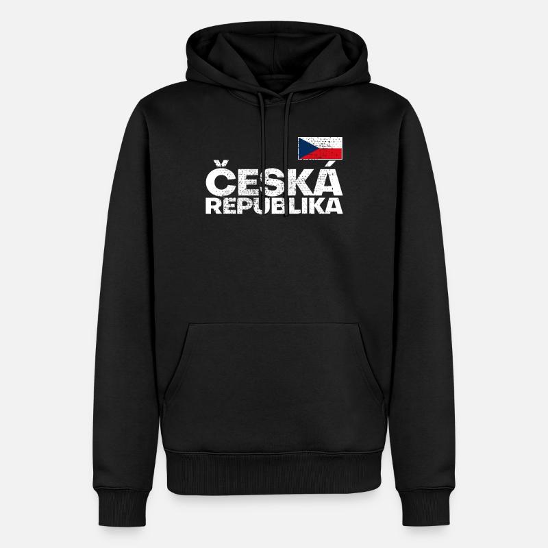 czechia - Sweat à capuche Premium bio Homme - noir