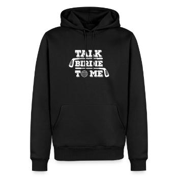 Talk Birdie To Me - Golf Golfer Golfen Geschenk - Männer Premium Bio Hoodie - Schwarz - Vorne - Nico (187cm)