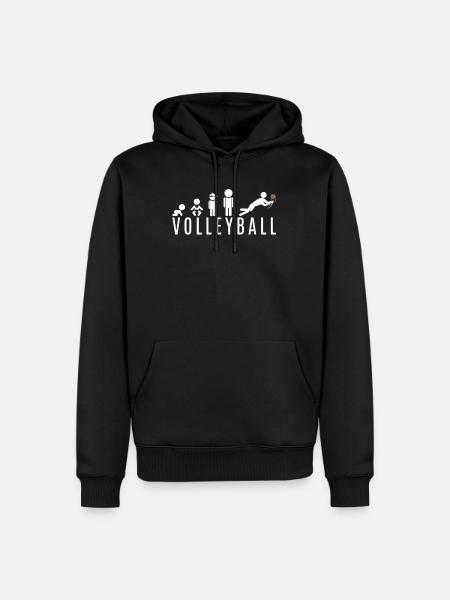 volleybal - Mannen Premium Bio hoodie - zwart
