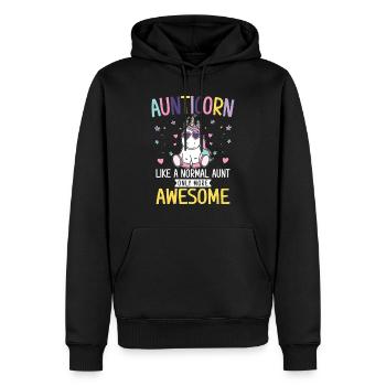 Aunticorn like a normal Aunt only more awesome - Men’s Premium Organic Hoodie - black - Front - Nico (187cm)