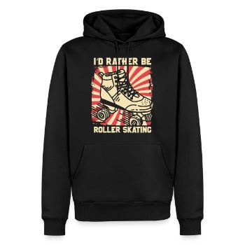 Rollschuhlaufen - Männer Premium Bio Hoodie - Schwarz - Vorne - Nico (187cm)
