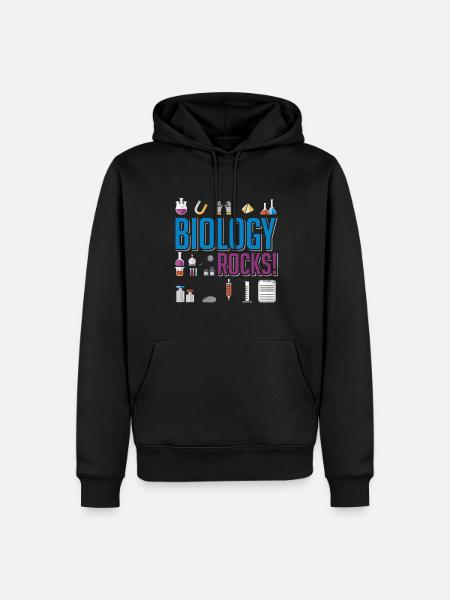 Biology Rocks - Men’s Premium Organic Hoodie - black